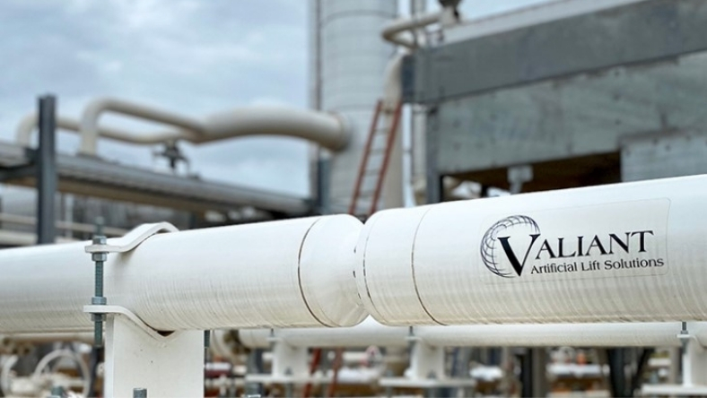 Valiant Artificial Lift Solutions pipeline at industrial site